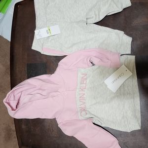 Pink and Grey Sweatsuit 3-6 months